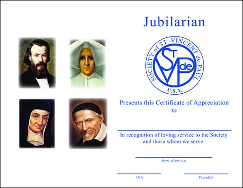 Jubilarian Certificate